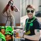 St. Patrick's Day Heart Sunglasses Irish Lucky Green Glasses for Women Men Non Polarized Oversized Trendy Love Shaped Shades Retro Lovely Fashion Cute Sun Glasses Leprechaun Costume Party Decorations